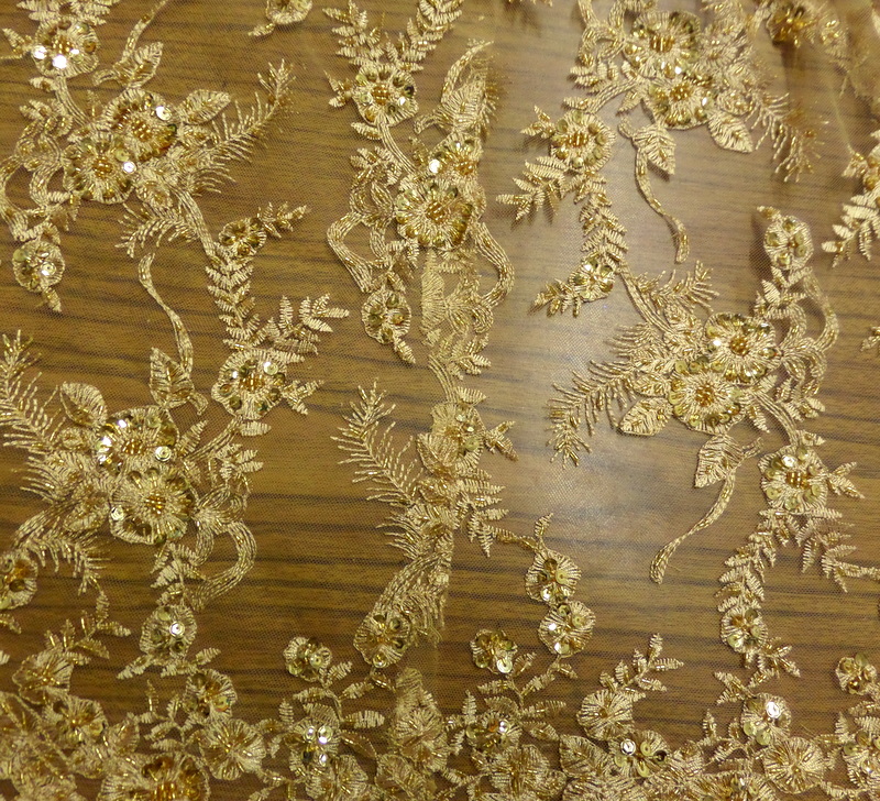 7.Nude-Gold Beaded Lace SP